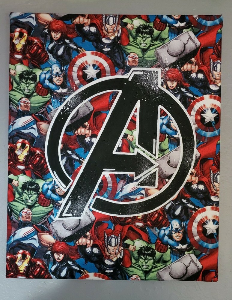 Marvel Avengers Custom Art - Acrylic On Canvas - 20 x 16 inches