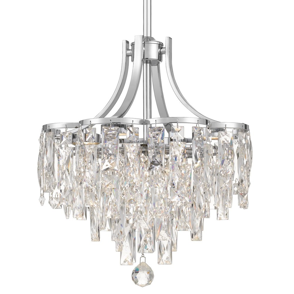 James Allan Chrome Single Light 16W LED Crystal Pendant QZP8265