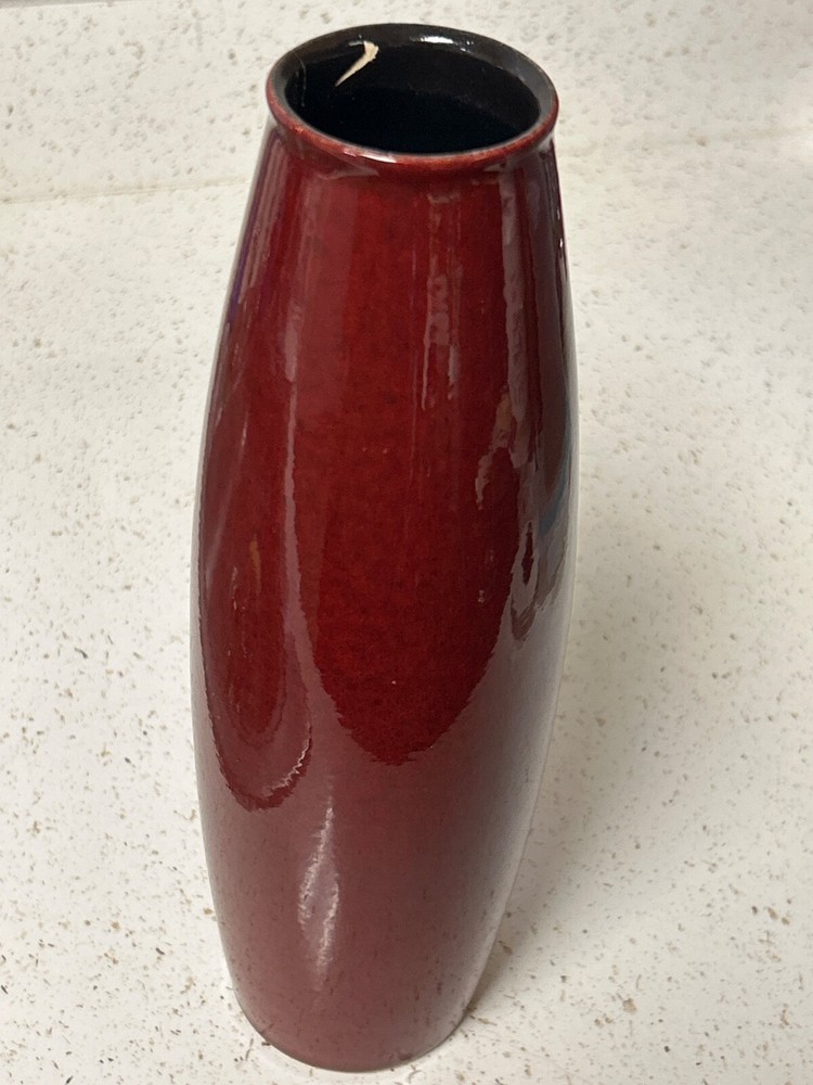 Oxblood Red Vase, Amano 629-27 10.5in tall. Made in Germany MCM