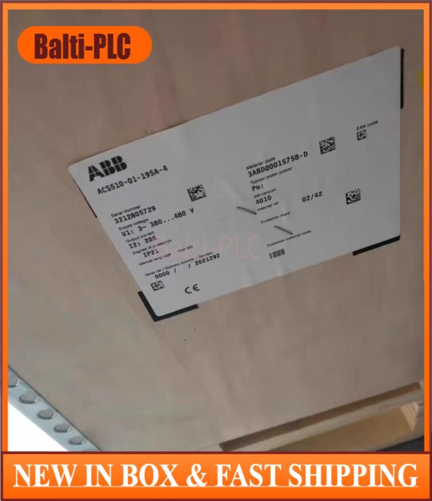 1pc ABB ACS510-01-195A-4 frequency converter 110KW No Keypad
