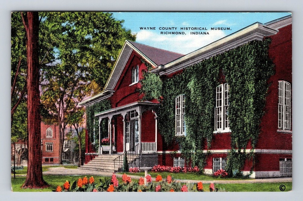 Richmond IN-Indiana, Wayne County Historical Museum, Antique, Vintage Postcard