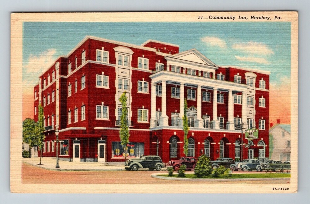 Hershey PA-Pennsylvania, Community Inn, Antique Vintage Souvenir Postcard