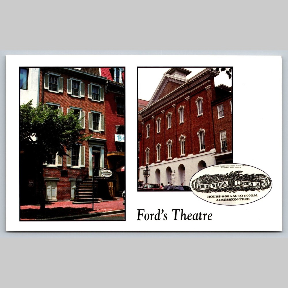 Postcard Ford's Theatre Washington DC Lincoln Assassination Site