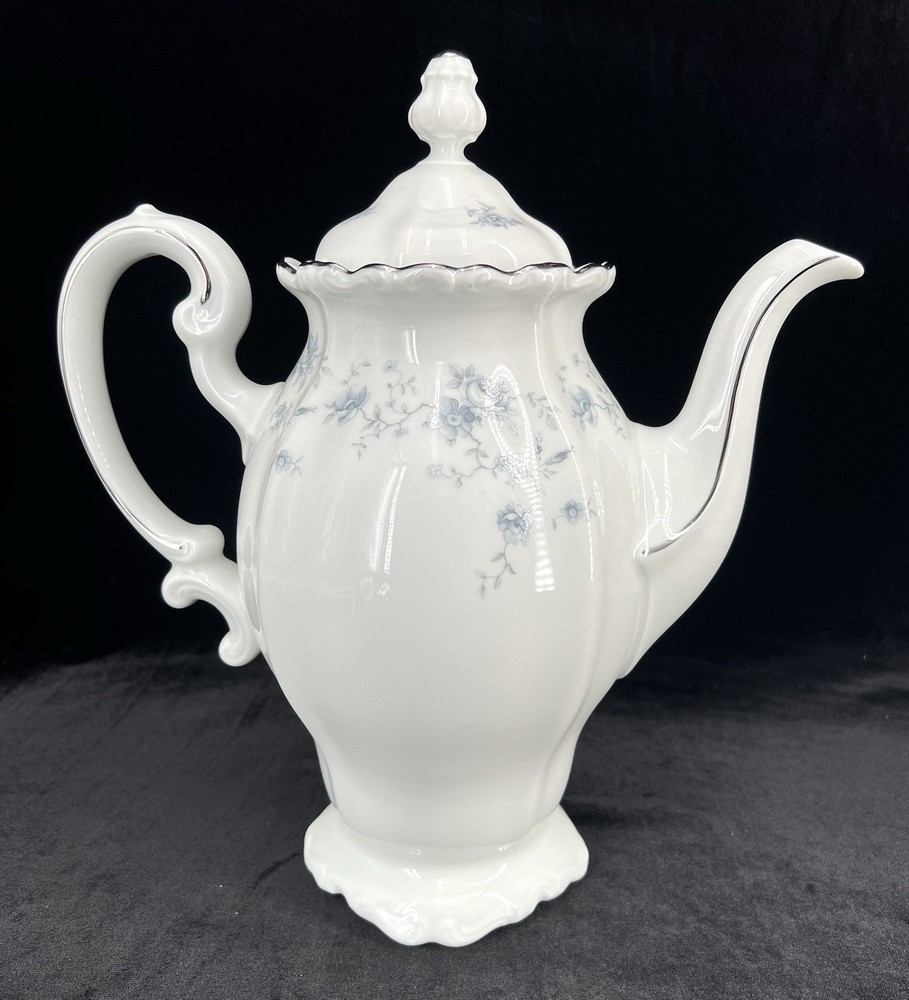 Vintage Johann Haviland Bavaria Blue Garland Coffee Pot and Lid 11” - Exc Cond!!