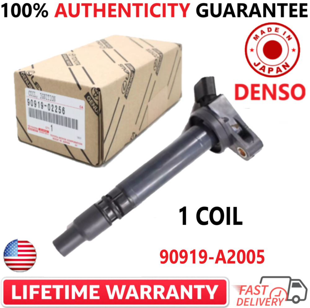 x1 NEW OEM DENSO Ignition Coil For 2005-2024 Toyota, Lexus I4 V6 V8, 90919-A2005