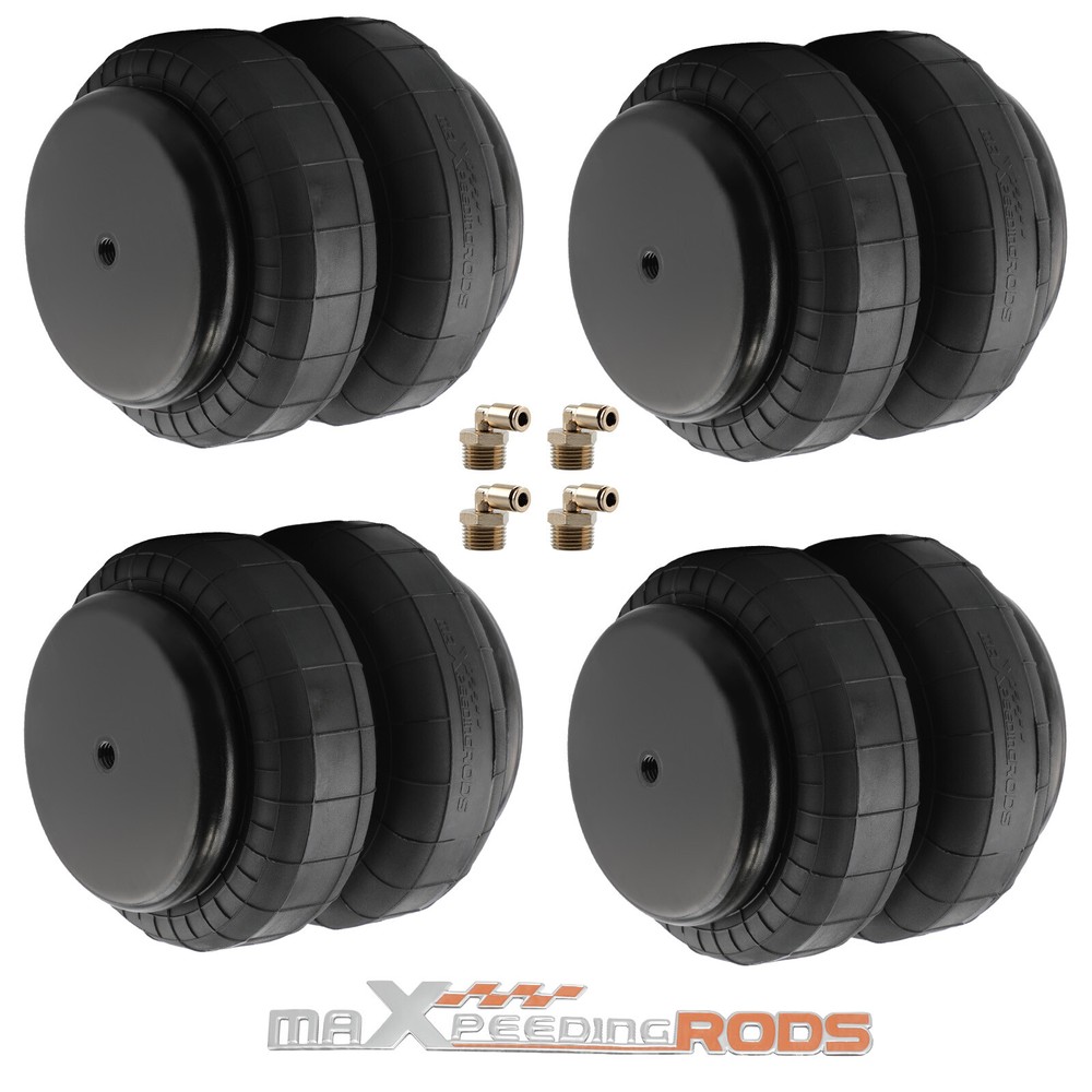 Pack of 4 Standard 2500 lb Air Ride Suspension Bellows Bag 1/2