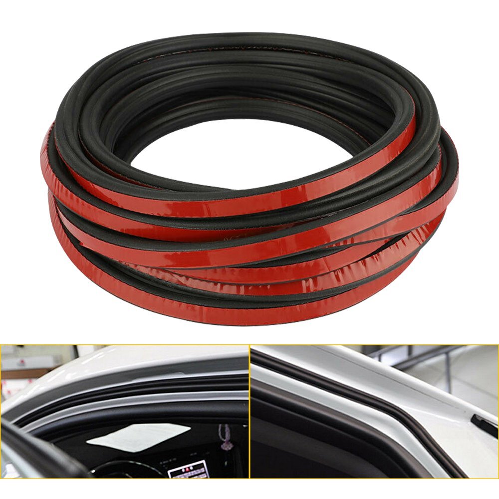 Car Door Rubber Seal Strip Edge Weatherstrip Hood Trunk Auto Accessory 5M Length