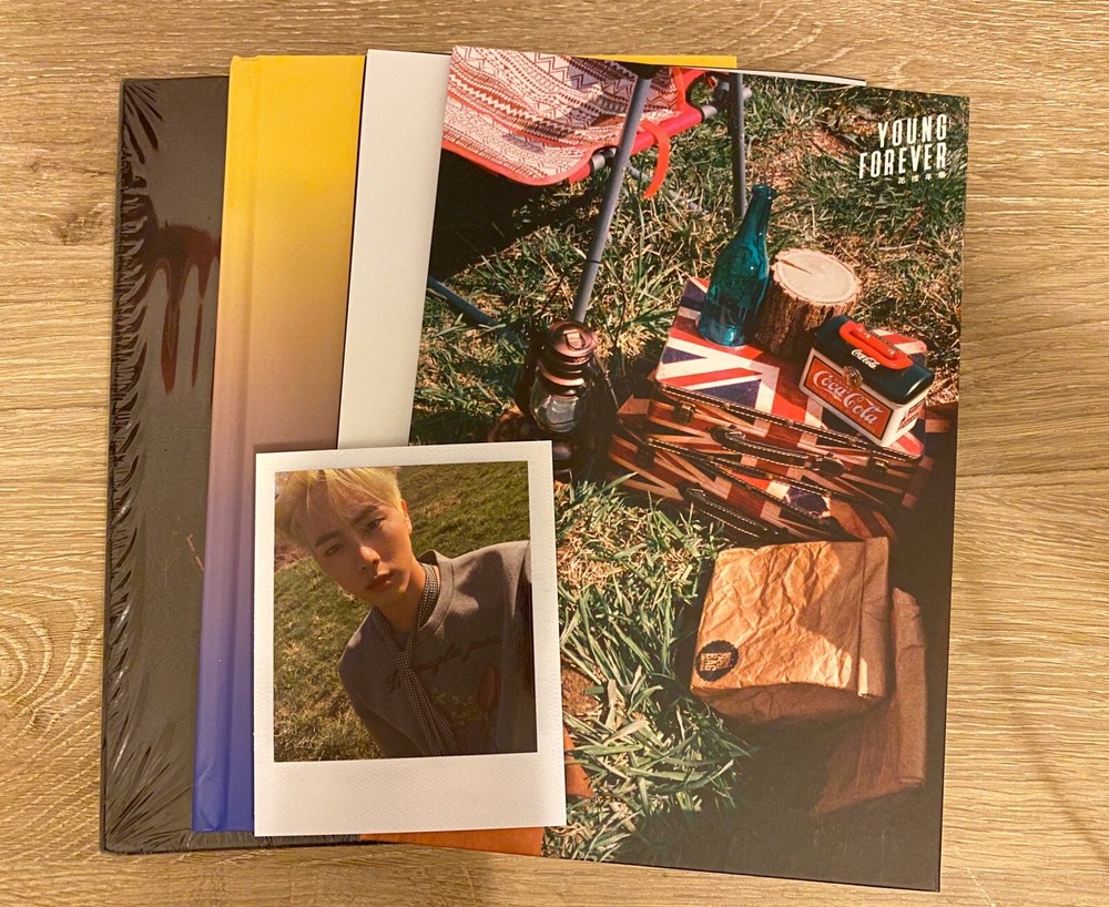 BTS young forever album + Jin PC Photocard Official Night Version Seokjin HYYH