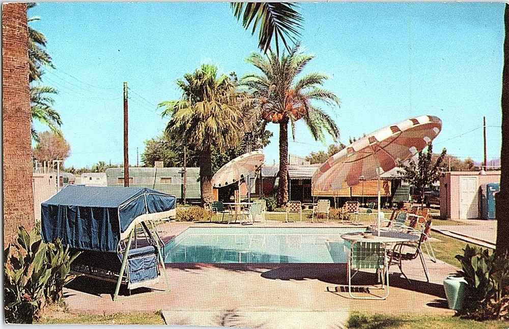 Chrome CAMPGROUND SCENE Phoenix Arizona AZ AH9452