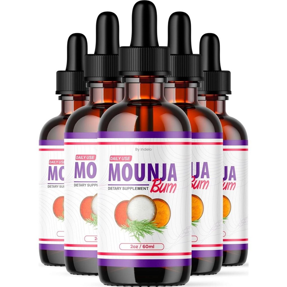 (5 Pack) Mounja Burn Metabolism Drops – MounjaBurn All-Natural, Energy Booster
