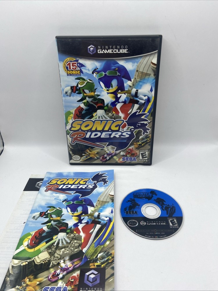 Sonic Riders (Nintendo GameCube, 2006) CIB, Game Case & Manual Tested & Works