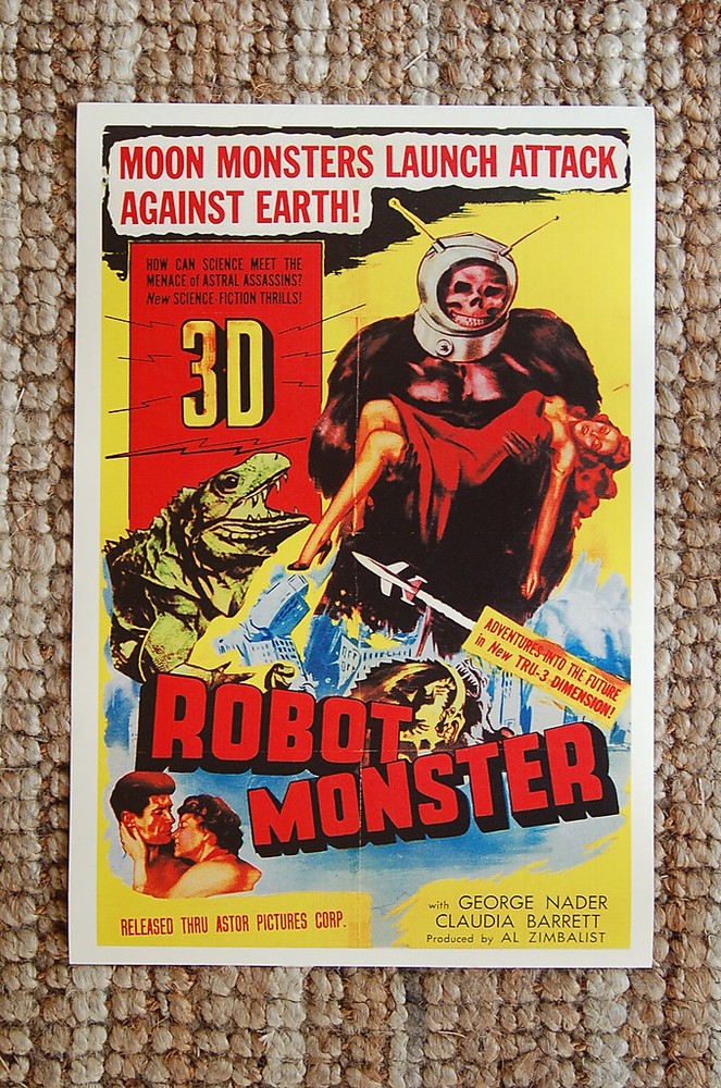 Robot Monster 3D Lobby Card Movie Poster Moon Monsters Launch Attack Again Earth