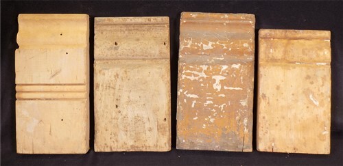4 Plinth Blocks, Door Trim Molding, Architectural Salvage Antique Art Deco C62,
