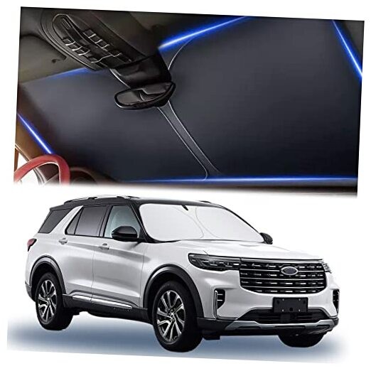 240T Thickened Car Sunshade with Storage Bag for Heat Protection