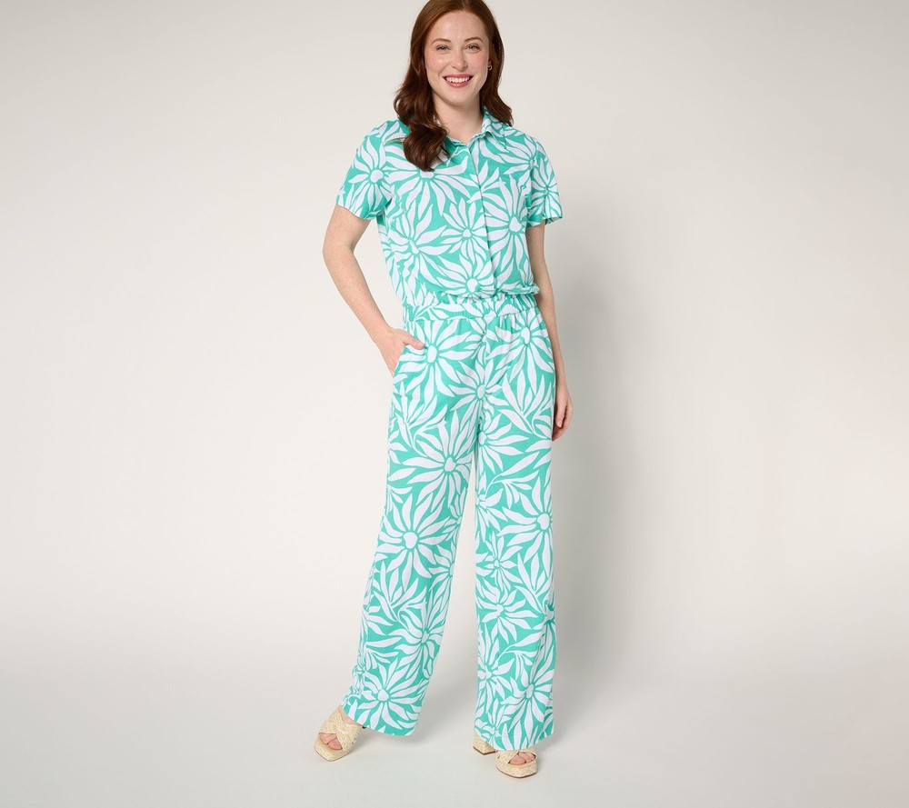 Belle by Kim Gravel Women's Petite Dress 2XP Pet Cabana Knit Good Blue A688207