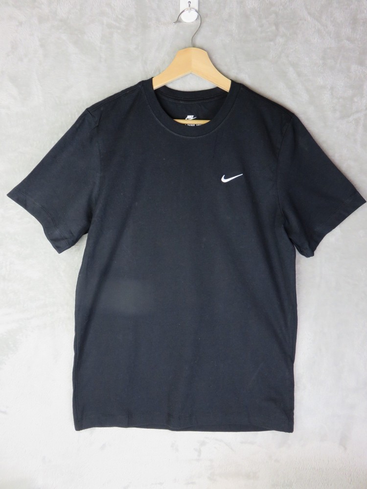 Nike Men Dry Tee Dri Fit Cotton Crew Solid Black Size Small - Fast Shipping -2