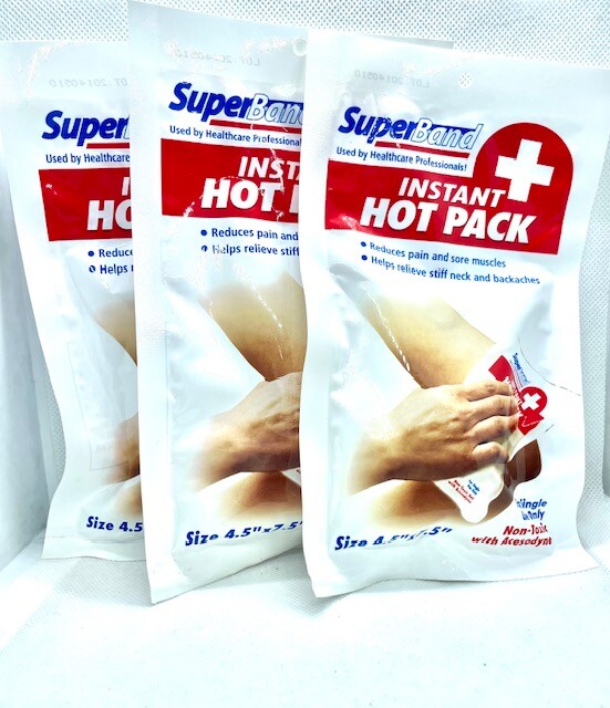 Instant Hot Pack SuperBand 3-Pack for Fast Pain Relief