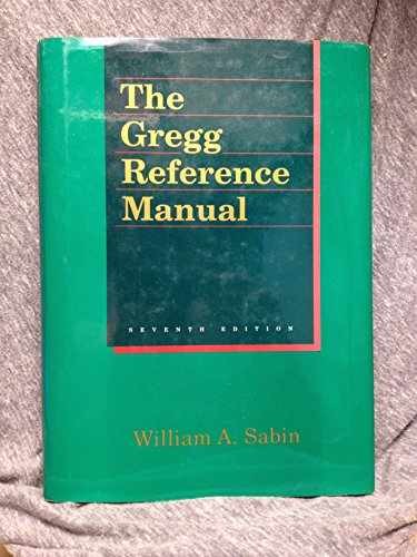 Gregg Reference Manual - Hardcover, by Sabin William A. - Very Good b