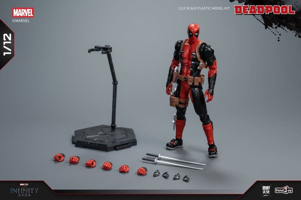 FondJoy Marvel Deadpool 1/12 Scale Plastic Model KIt Action Figure Collection
