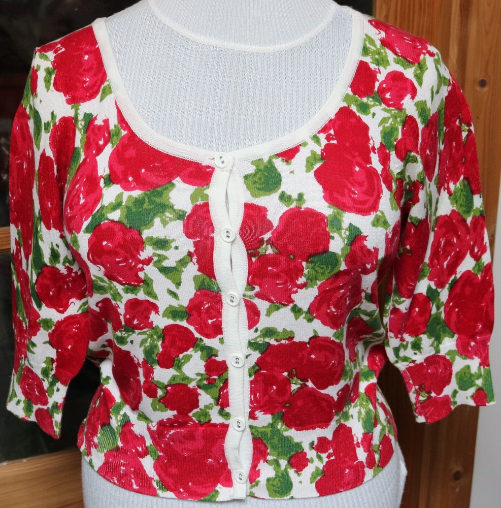 Pretty floral South Short Cardigan Size 16