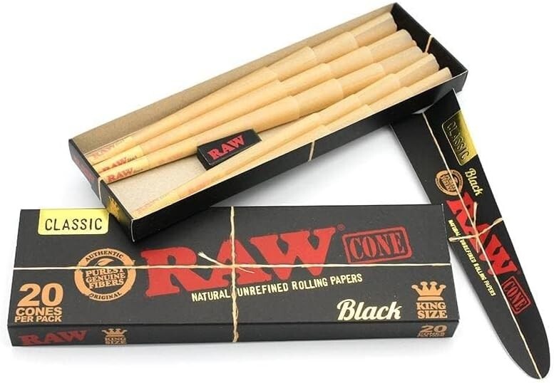 RAW Black King Size Cones 20-Pack