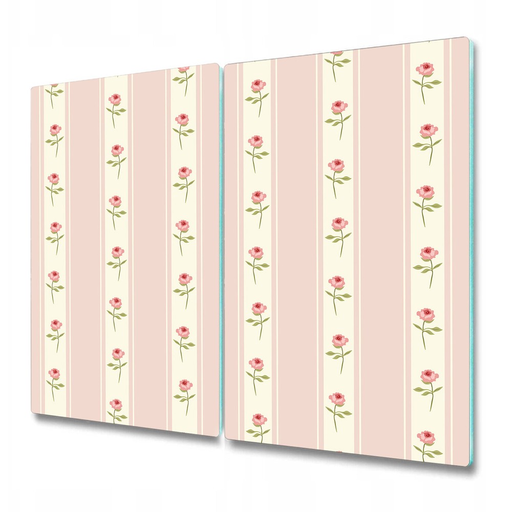 Tempered Glass Chopping Board Shabby chic roses yellow and pink 2x30x52