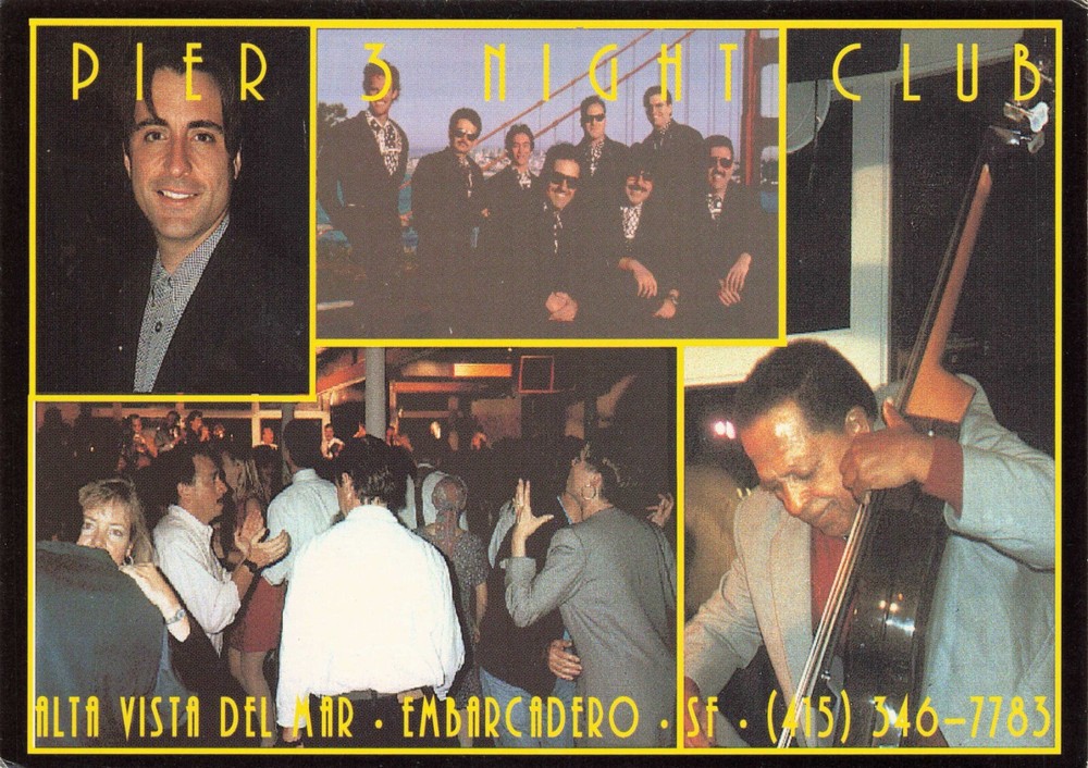 Pier 3 Nightclub Alta Vista del Mar San Francisco Vintage Ad Postcard Unused