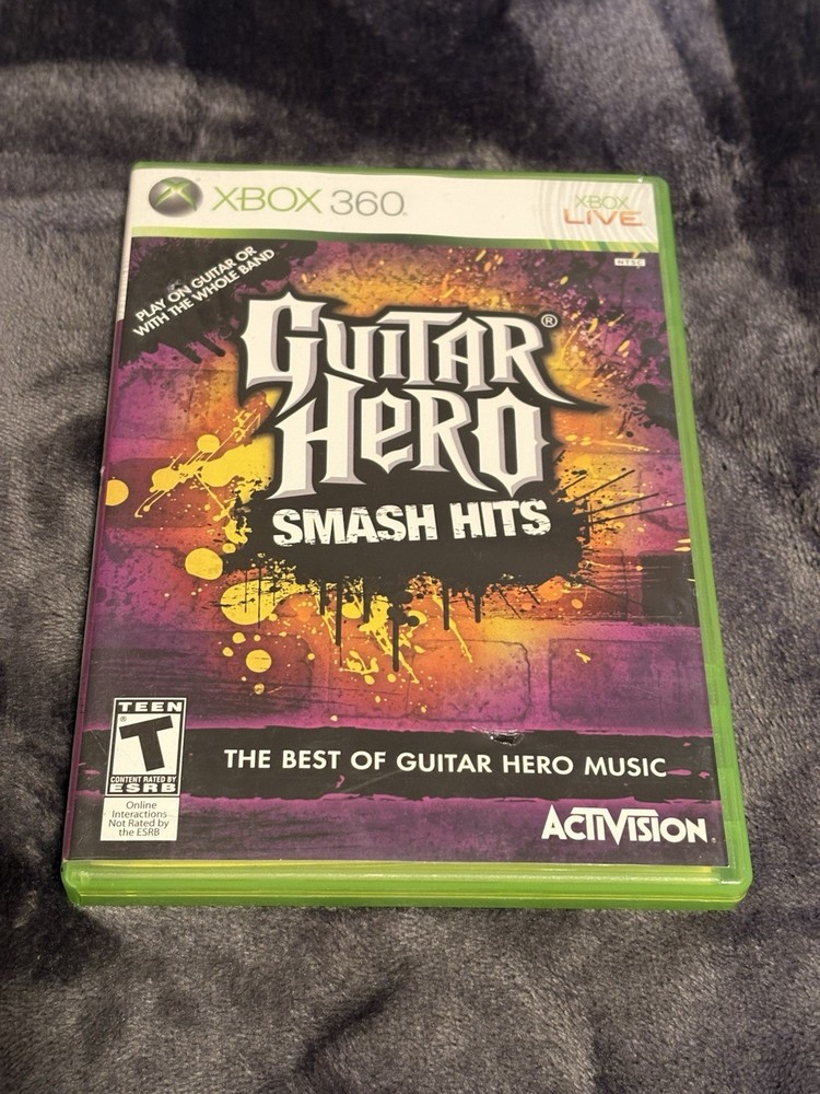Guitar Hero Smash Hits Microsoft Xbox 360 CIB Complete with Manual  - Tested