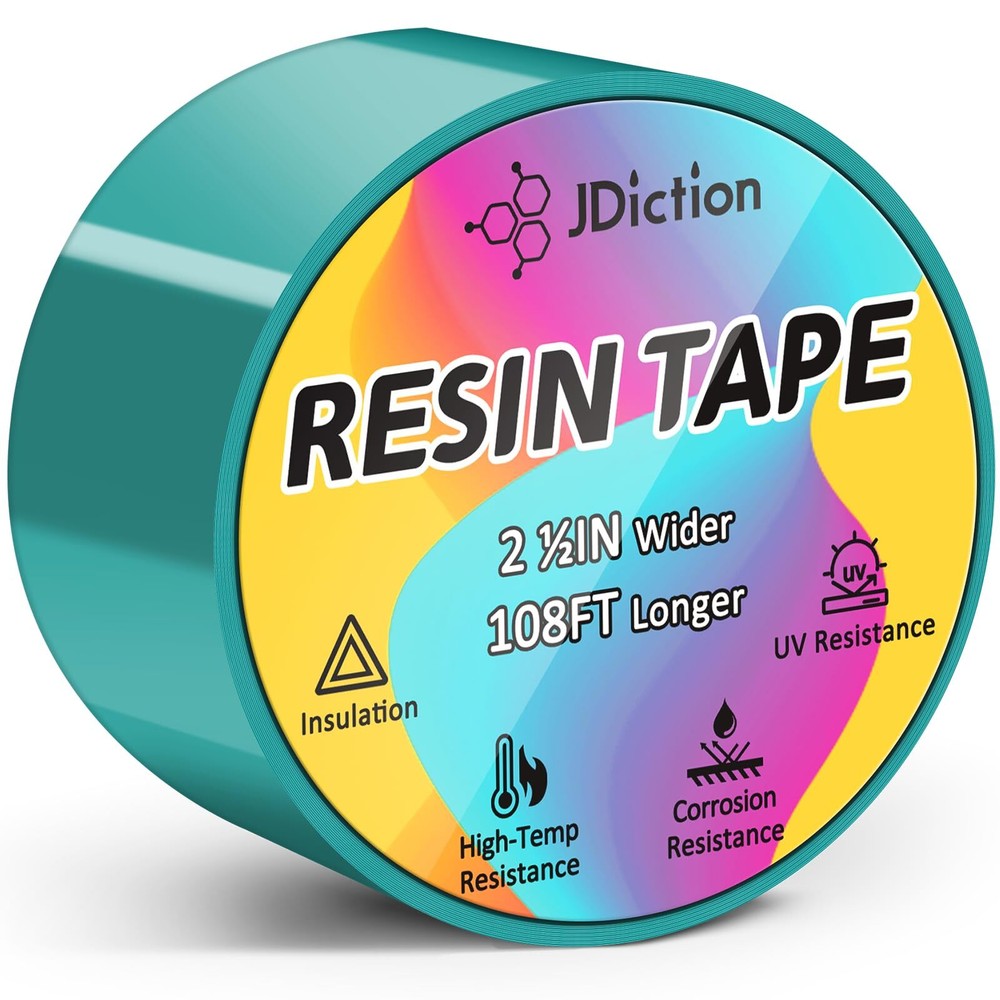 Heat Resistant Epoxy Resin Tape 2.5IN x 108FT Easy Peel for Jewelry Crafting