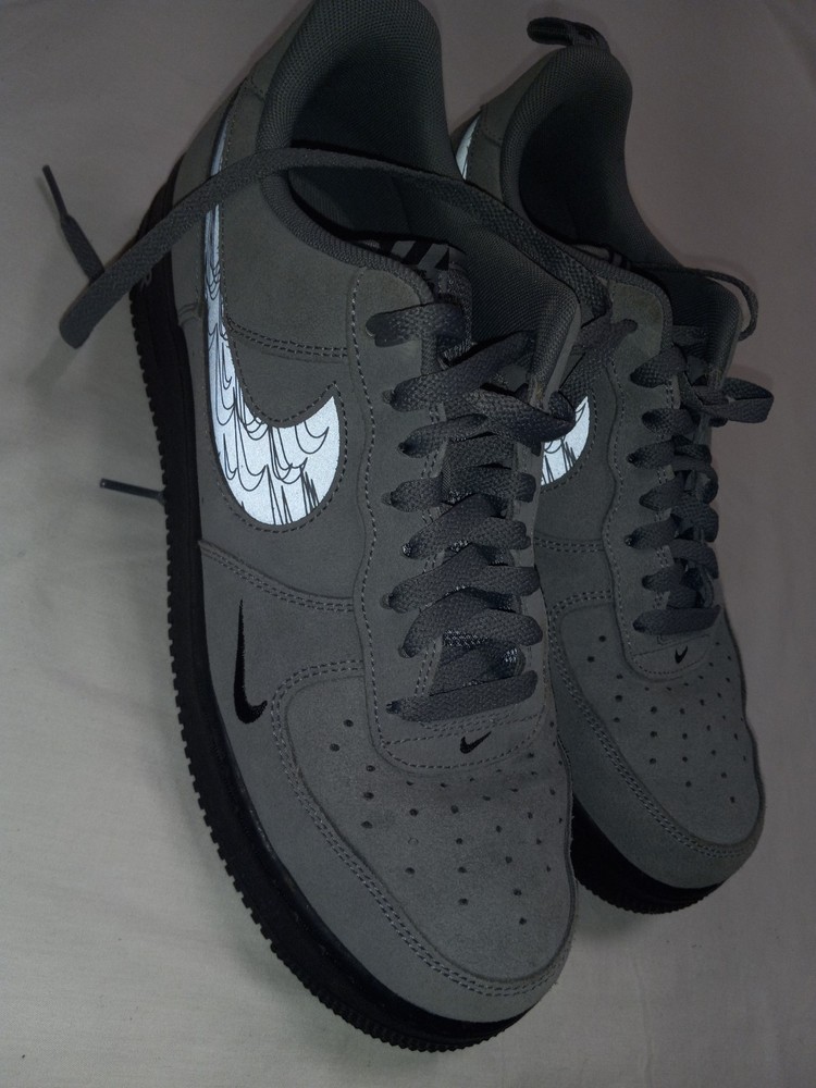 Nike Air Force 1 '07 LV8 Reflective Swoosh - Cool Grey - Size 12