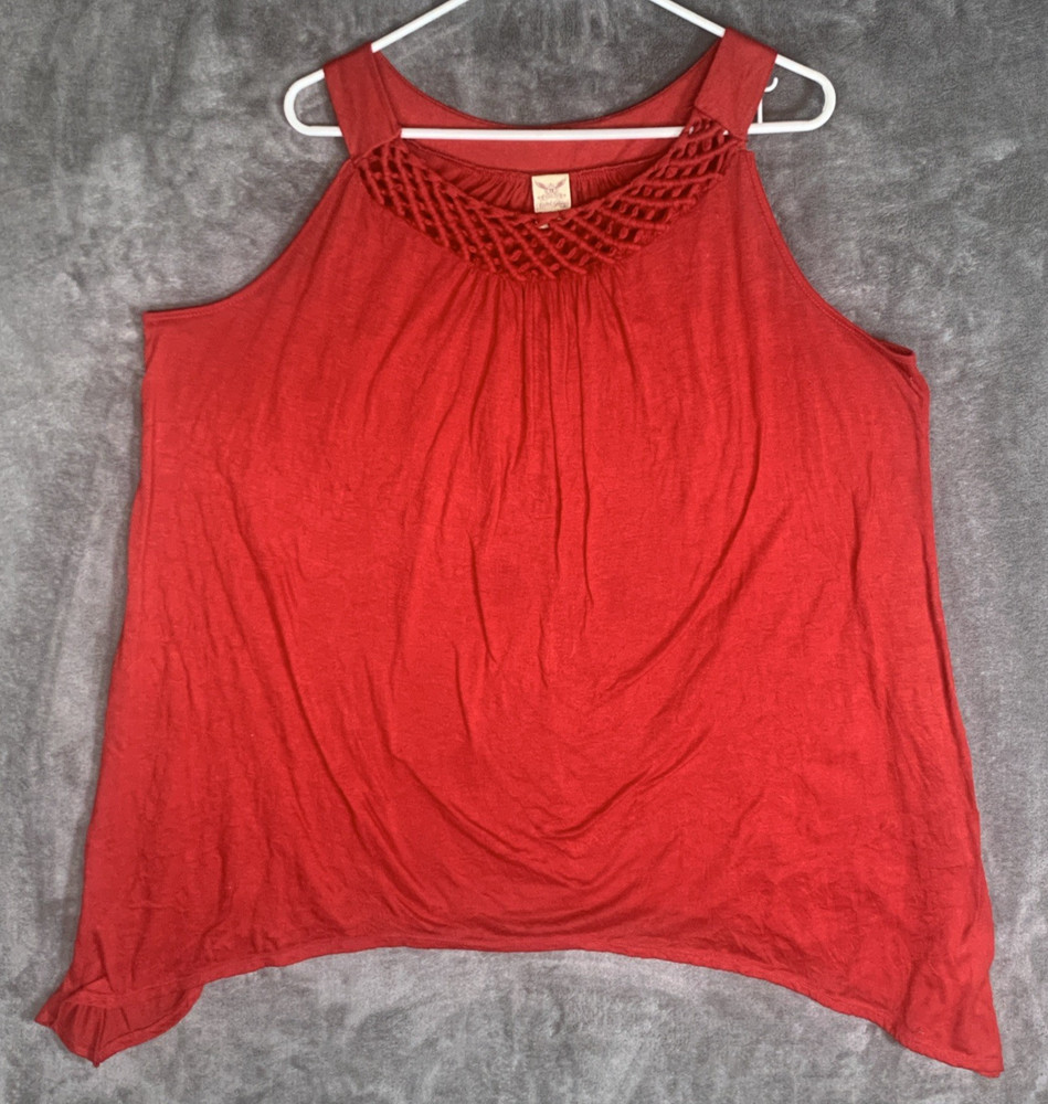 Faded Glory Womens Size 2X Tank Top Red