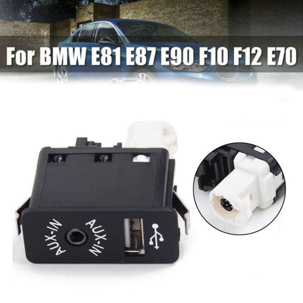 Car USB AUX Input Socket Switch For BMW E81 E87 E90 F10 F12  #84109237653