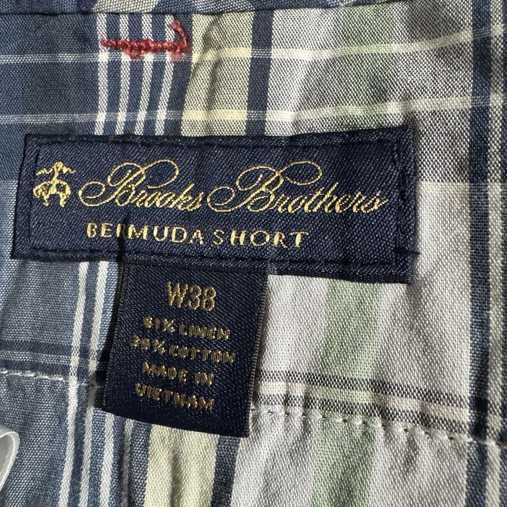 Brooks Brothers Shorts Mens 38 Bermuda Red Linen Blend Golf Preppy Colorful