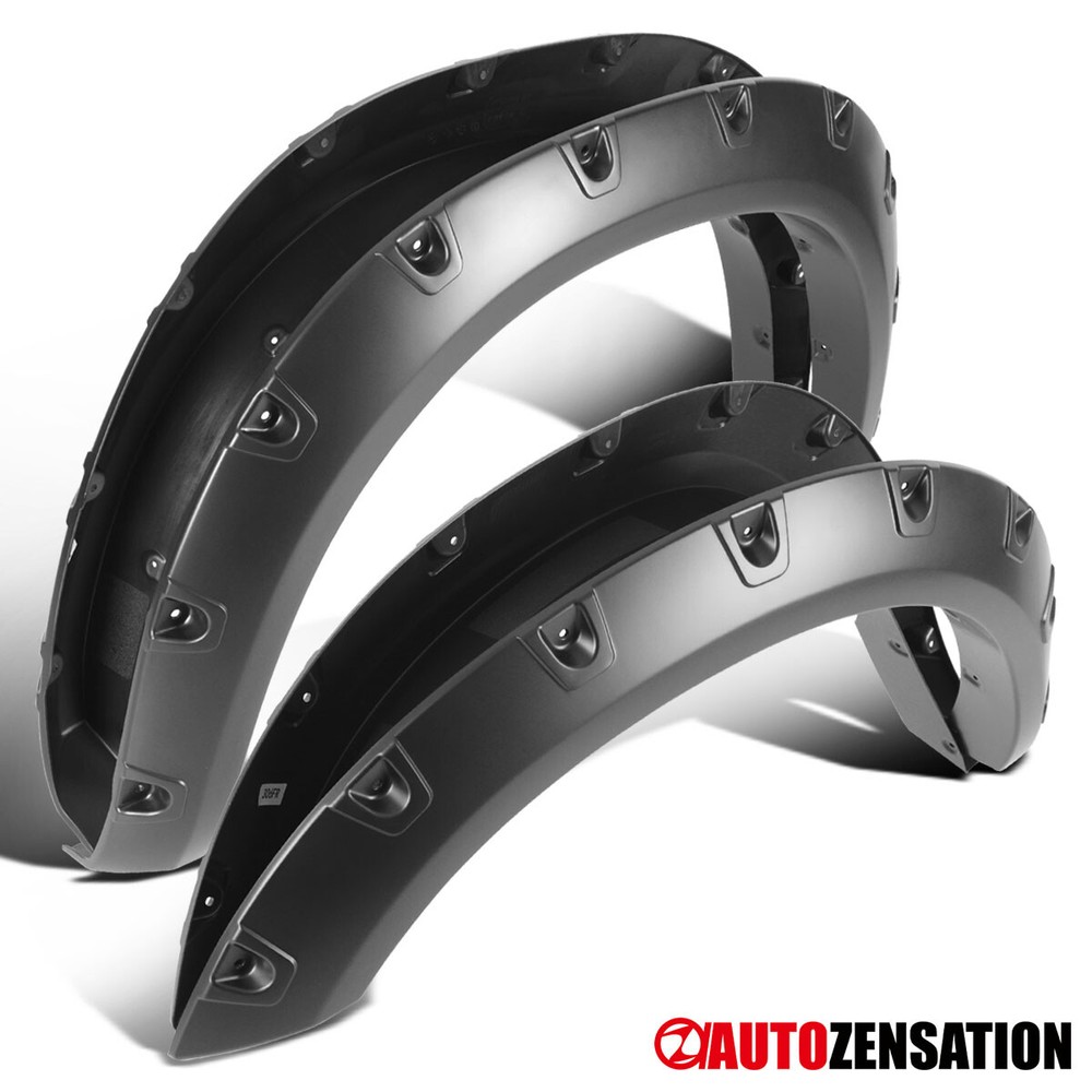 Fit 2019-2024 Dodge Ram 2500 3500 Smooth Bolt-On Pocket Rivet Fender Flares