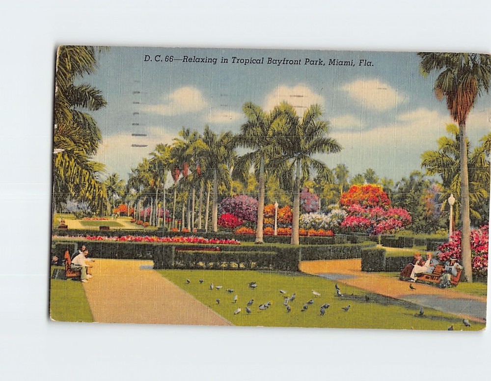 Postcard Bayfront Park Miami Florida USA
