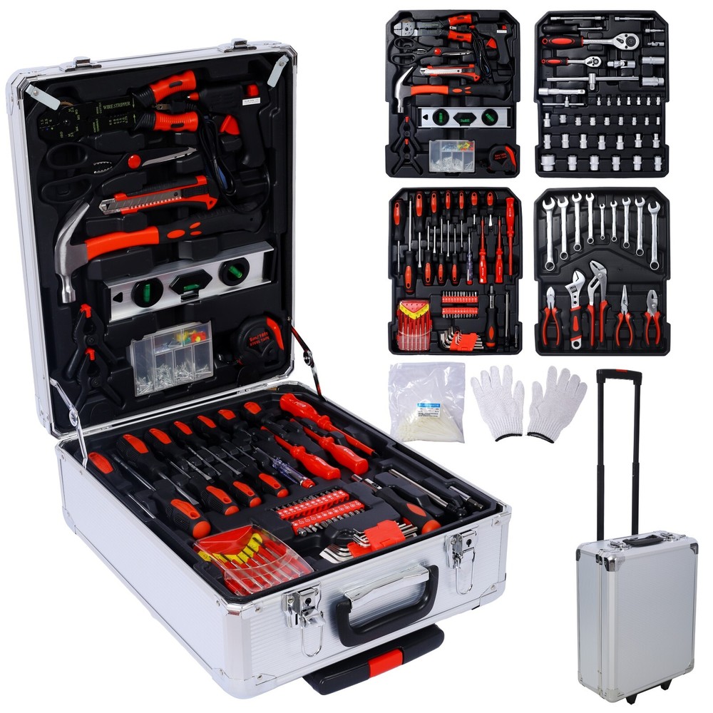 899pcs Home Repair Tool Set Kit for Men, Toolbox Storage Case with 4 Drawers