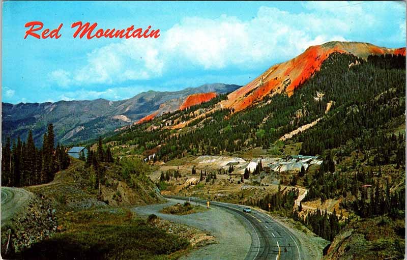 Postcard MOUNTAIN SCENE Between Silverton & Ouray Colorado CO m/09 AO3319
