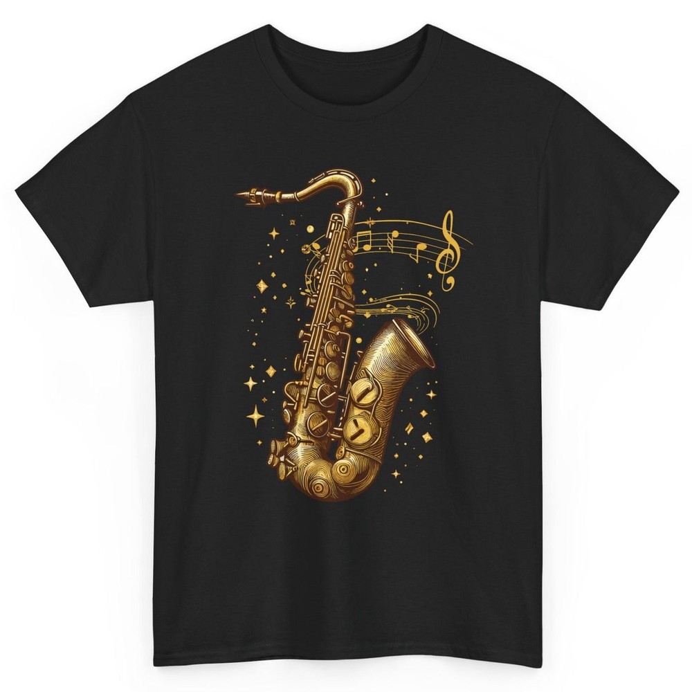 Music Notes Musician Saxophone T-shirt - Jazz Saxophonist Graphic Tee