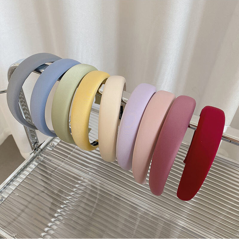 Stylish Non-Slip Baroque Padded Solid Color Headband Hair Accessory