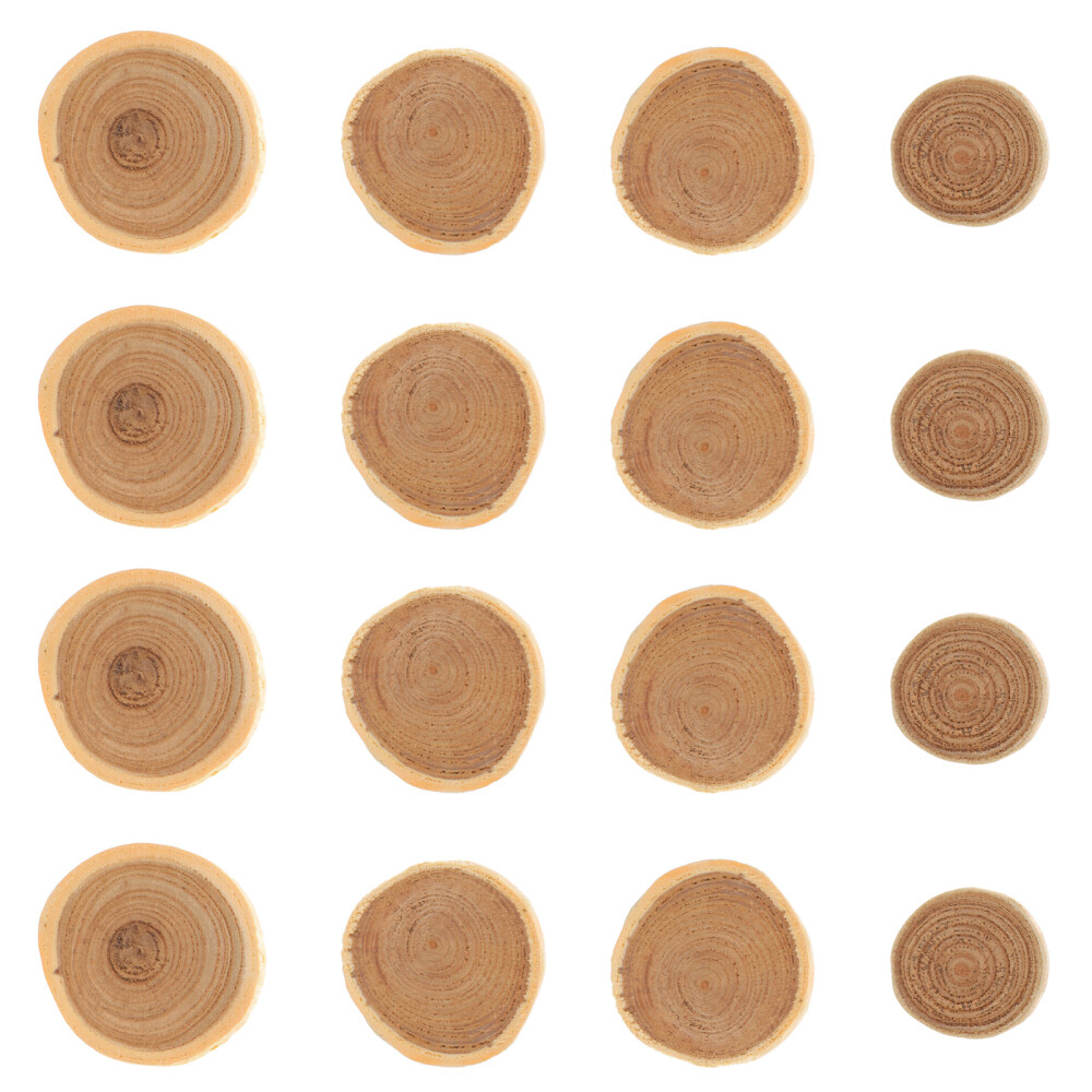 Kit de 50 piezas de astillas de madera redondas para niños pequeños juguetes adornos para