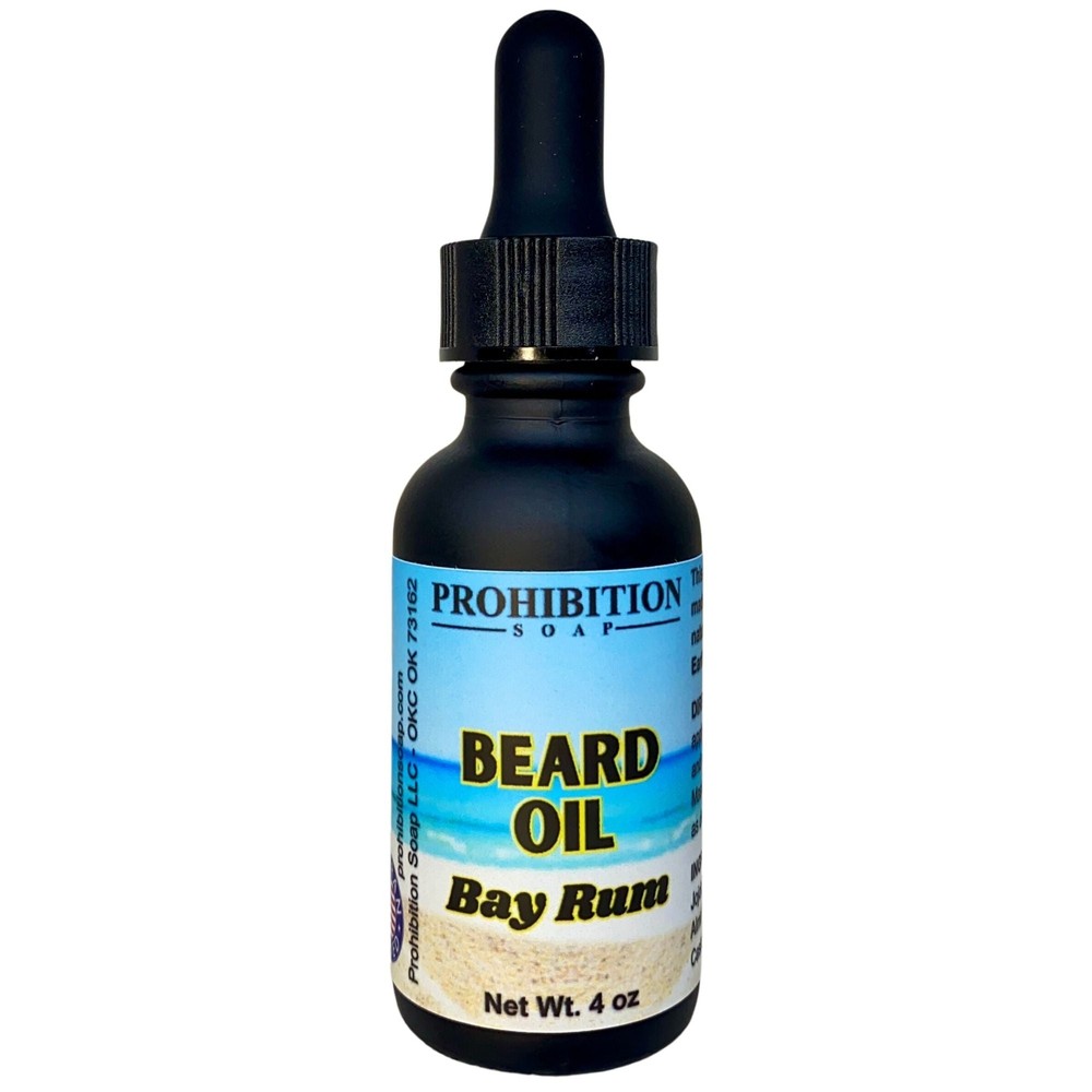 Prohibition Soap Beard Oil | Bay Rum | With Organic Jojoba and Argan Oil, Premiu