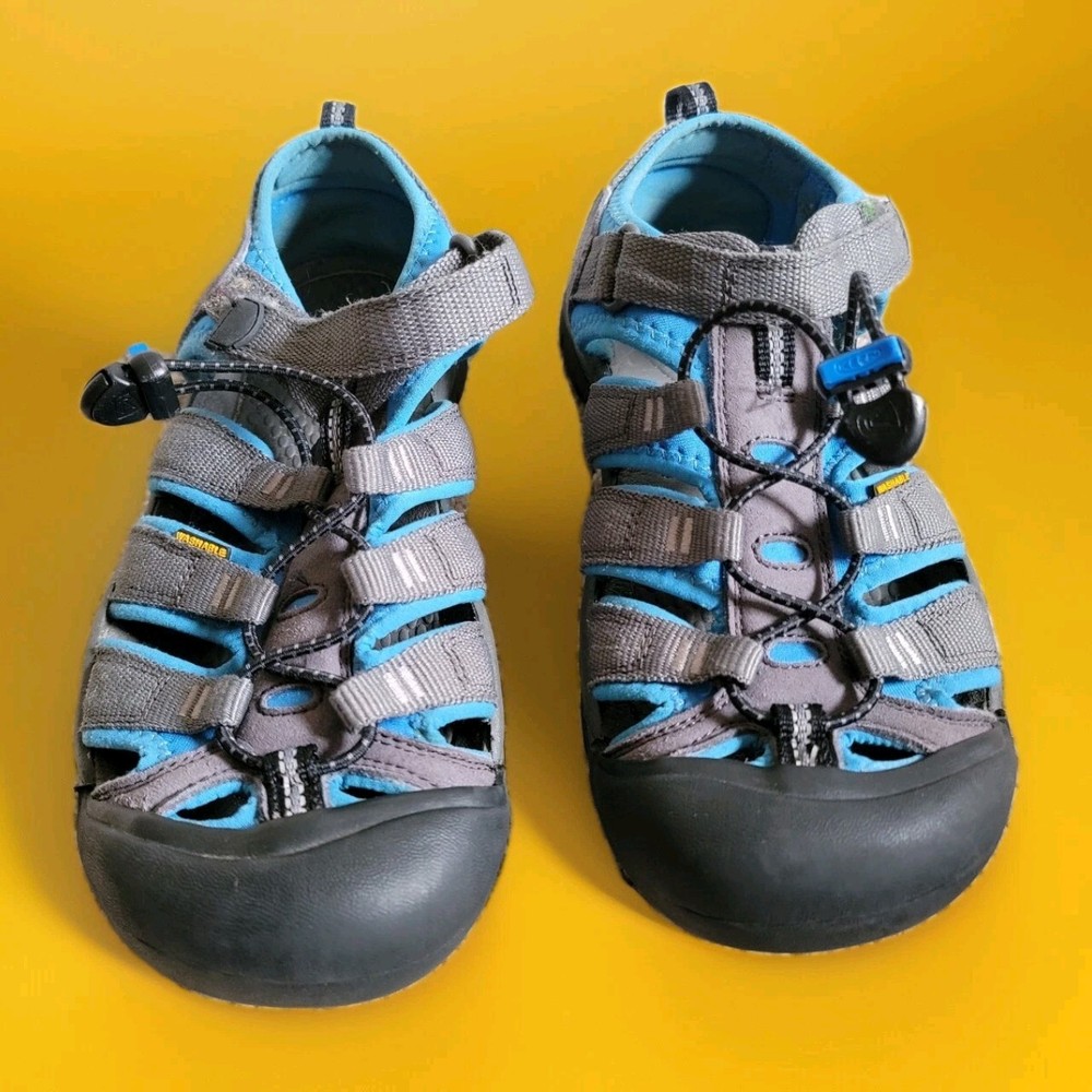 Keen Womens Size 6 Blue Gray Waterproof Hiking Sandals with Drawstring