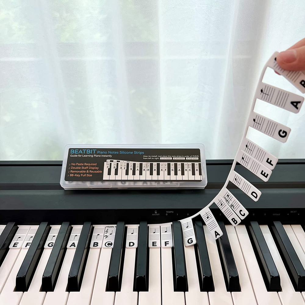 Piano Notes Guide for Beginner, Removable Piano Keyboard Note Labels for Learnin