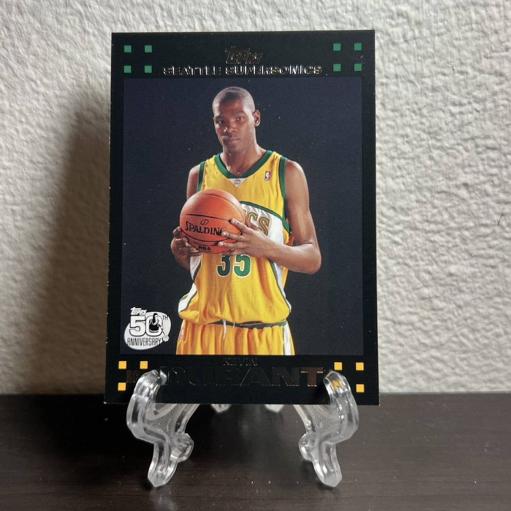 2007-08 Topps KEVIN DURANT Rookie Black Border RC Sonics Suns Rockets 112