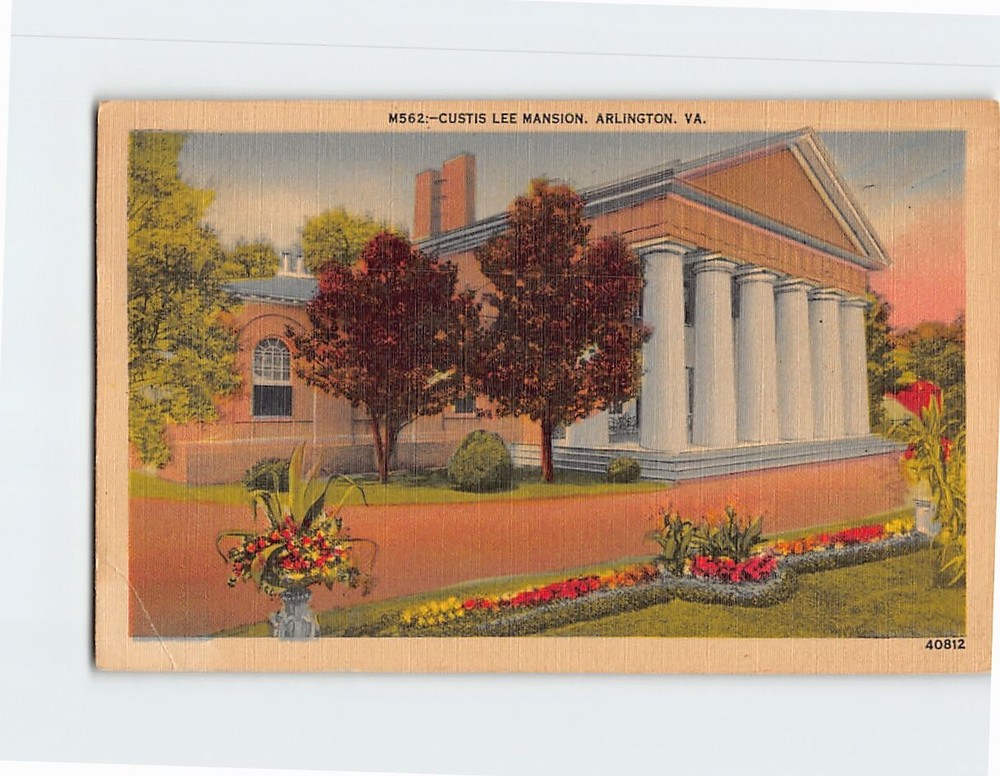Postcard Custis Lee Mansion Arlington Virginia USA
