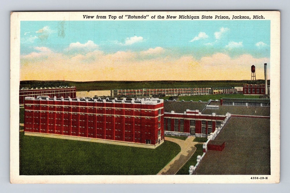 Jackson MI-Michigan, New Michigan State Prison, Antique Vintage Postcard