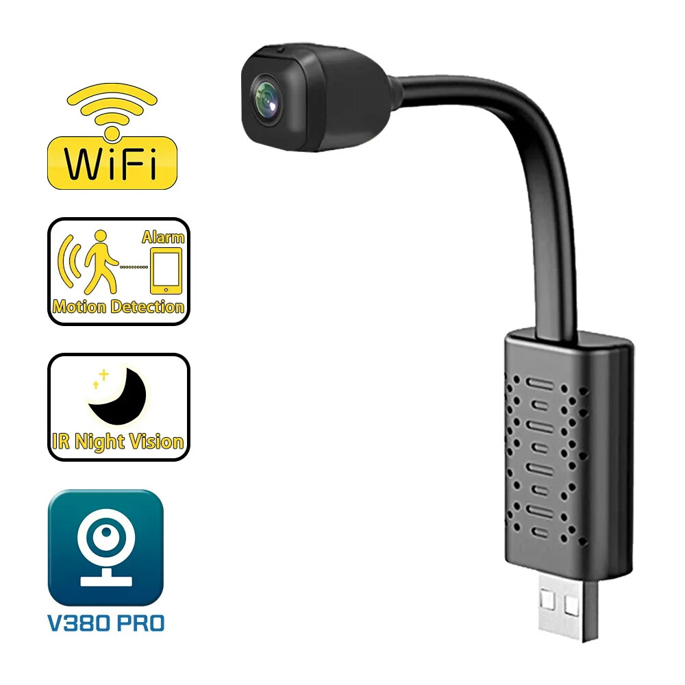 Mini WiFi Security Camera 1080P HD Indoor USB Surveillance Cameras for Baby Cam