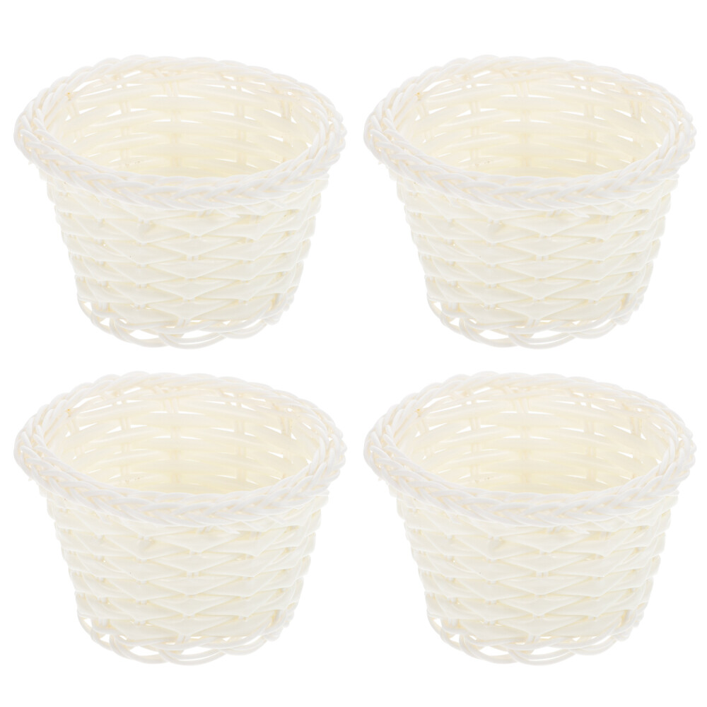 4 Pcs Toy Basket Wire Girl Baskets for Weddings Rattan Beautiful and Generous