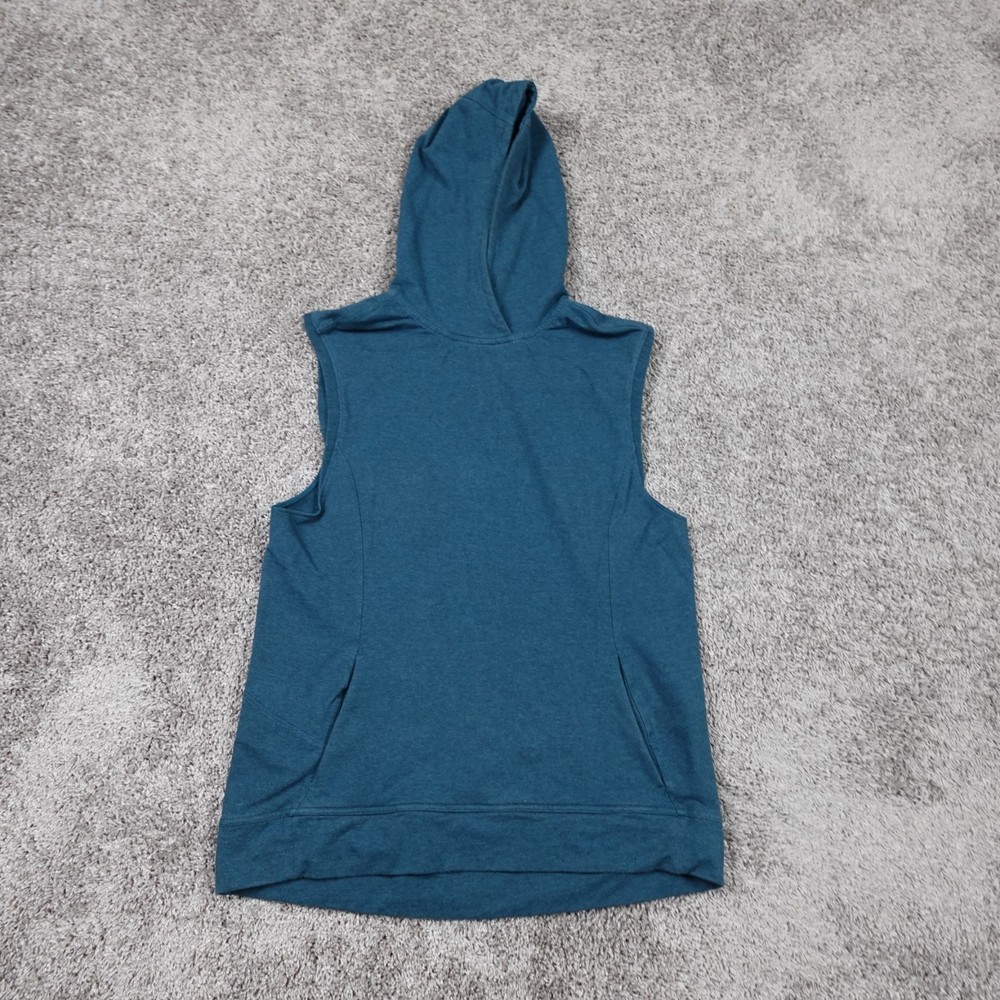 Lululemon Blissed Out Sleeveless Hoodie Size 12 Heathered Alberta Lake TP-3715
