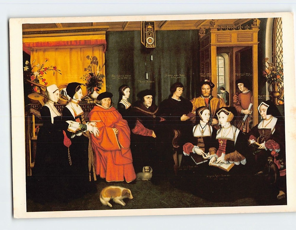 Postcard Sir Thomas More and His Family Painting by Hans Holbein the Younger